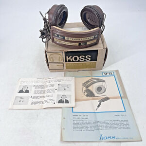 Vintage Koss SP-3X Stereophones Original Box Worlds 1st Stereo Headphones